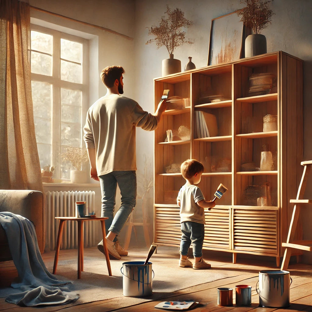 Wie man ein Holzregal streichen kann