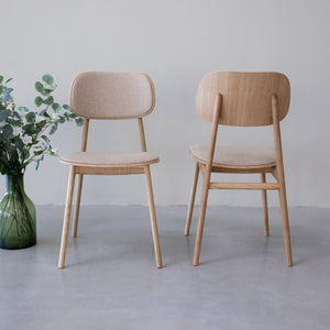 2er- oder 4er-Pack Varde-Esszimmerstühle, Gestell Eiche massiv, gepolstert