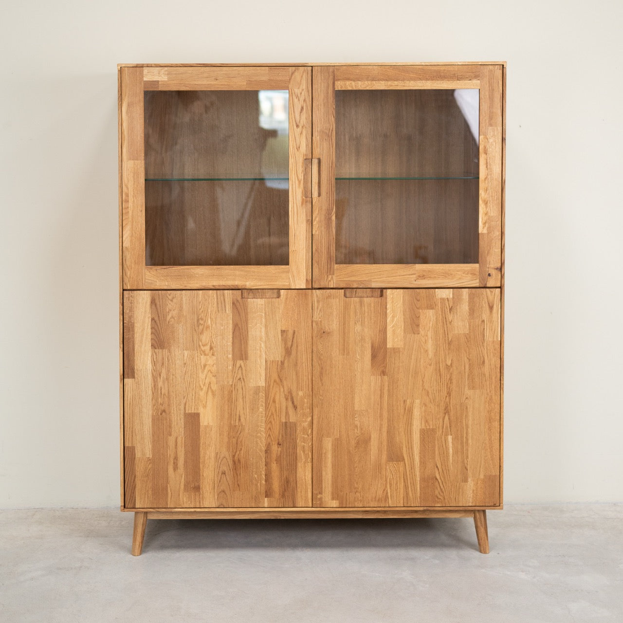 Vitrine Eiche massiv Escandi 3 120x45 cm