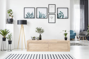 NordicStory schwebendes Sideboard Konsolentisch aus massiver Eiche