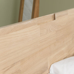 NordicStory Bett Massivholz Eiche Nordisches Schlafzimmer