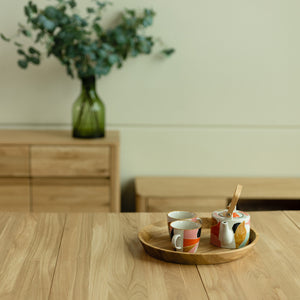 NordicStory Ausziehbarer Esstisch aus massivem Eichenholz