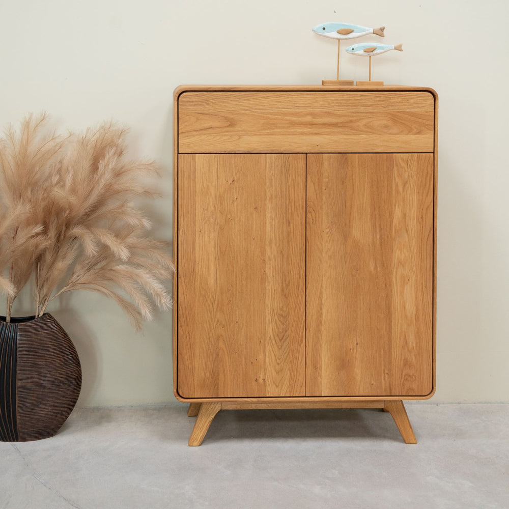 Nachhaltiges Eichenmassivholz-Schuhregal Genf RobleStore NordicStory