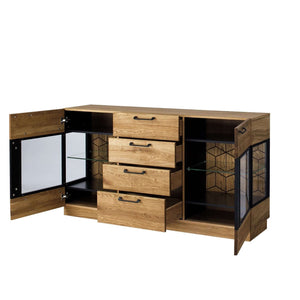 LoftStory Anrichte Kommode Eichenholz Mozaik 47 170 x 42 x 90 cm.