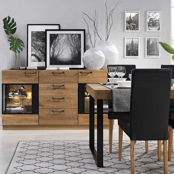 LoftStory Anrichte Kommode Eichenholz Mozaik 47 170 x 42 x 90 cm.