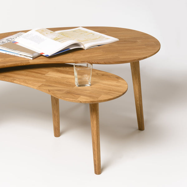 Wohnzimmer Couchtisch Eiche Massivholz nordico