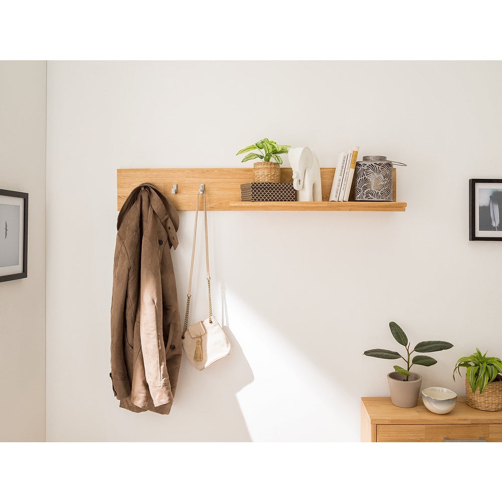 Wandgarderobe Arizona aus massiver Eiche, 120 x 21 x 18 cm | NordicStory