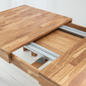 NordicStory Ausziehbarer Esstisch aus massivem Eichenholz