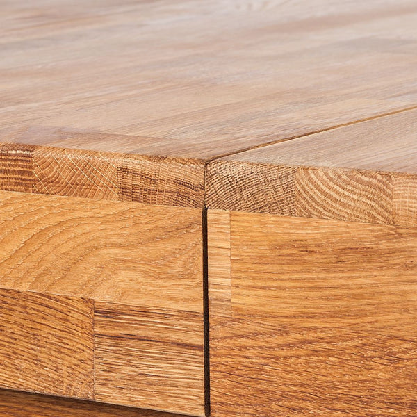 NordicStory Ausziehbarer Esstisch aus massivem Eichenholz