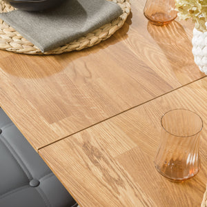 NordicStory Ausziehbarer Esstisch aus massivem Eichenholz