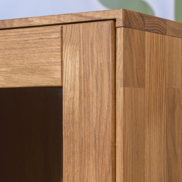 NordicStory Massiver Eichenschrank Vitrine