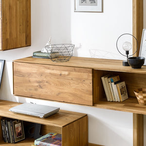 NordicStory Schwebeschrank Eiche massiv Hängeschrank Hängeschrank