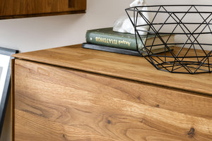 NordicStory Schwebeschrank Eiche massiv Hängeschrank Hängeschrank