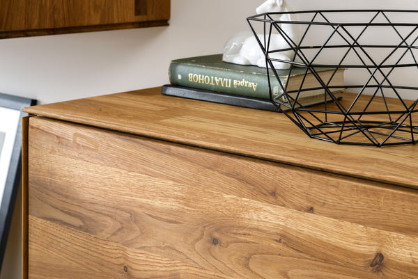 NordicStory Schwebeschrank Eiche massiv Hängeschrank Hängeschrank