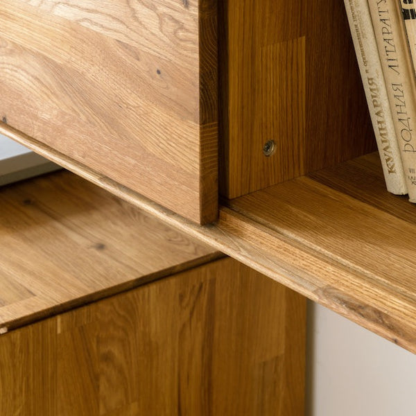 NordicStory Schwebeschrank Eiche massiv Hängeschrank Hängeschrank