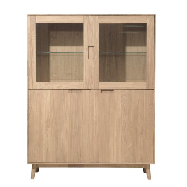 NordicStory Massiver Eichenschrank Vitrine