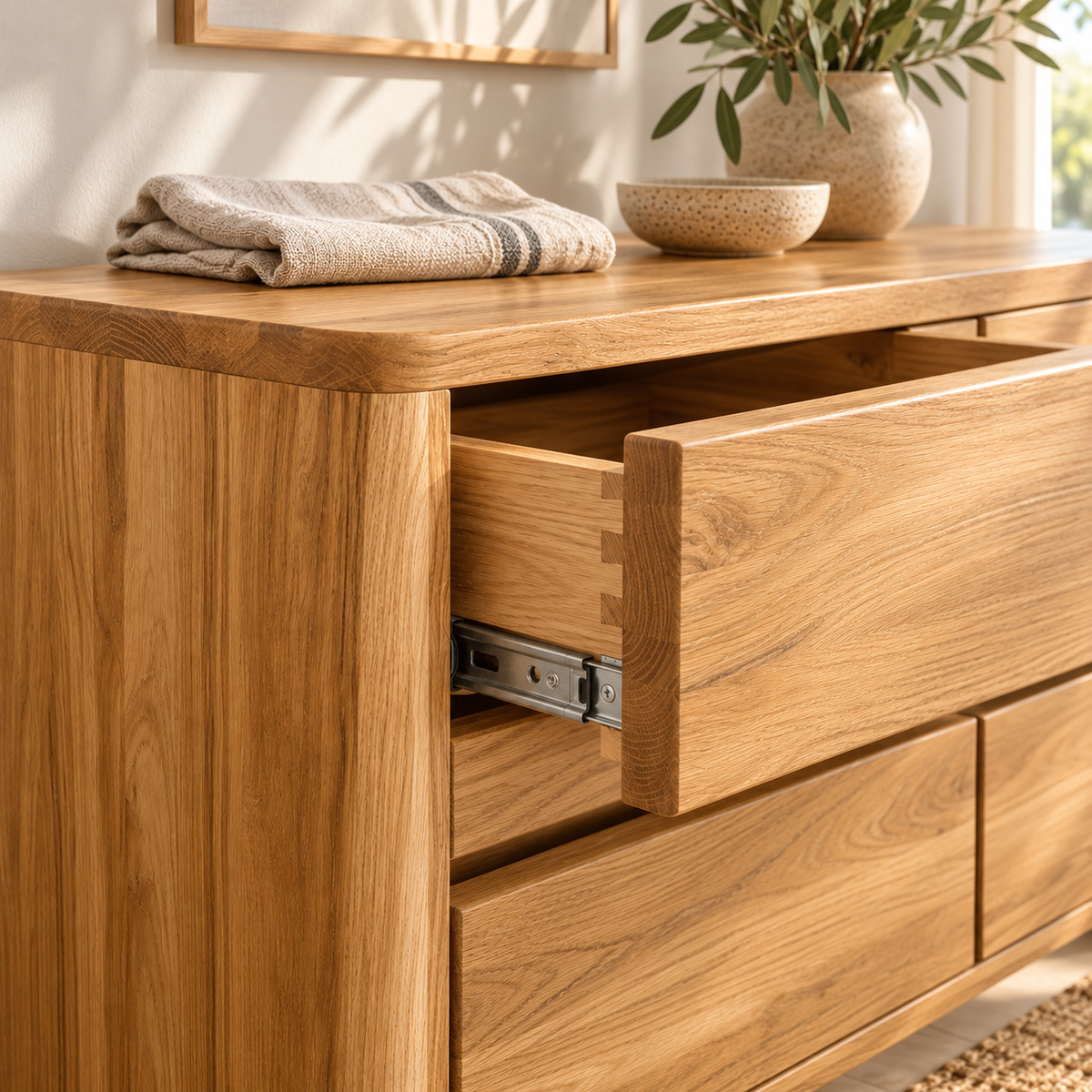 Sideboard Elsa 6 von NordicStory aus massiver Eiche