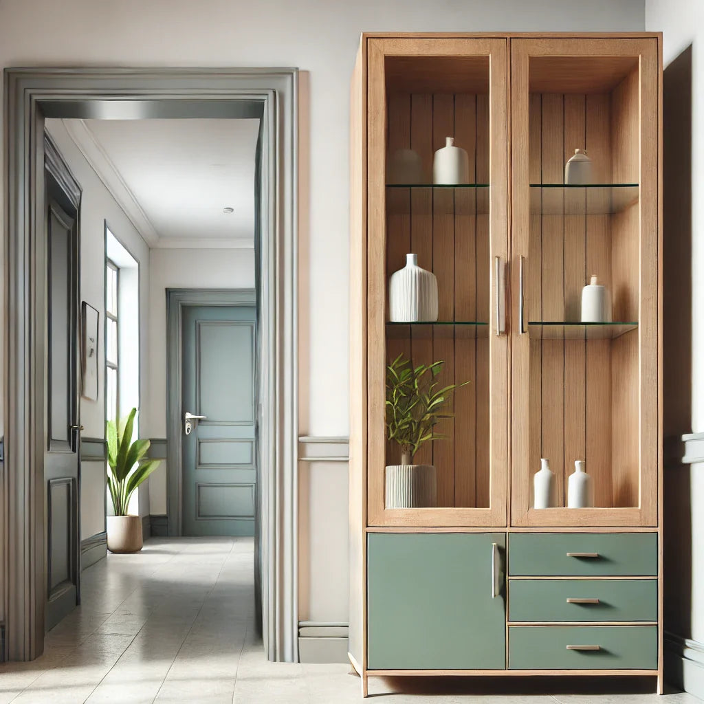 Welche Farbe für eine Holzvitrine im Flur