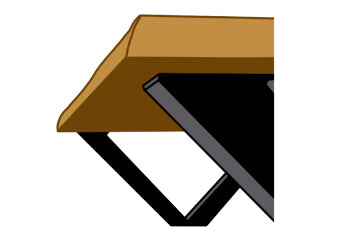 Tischplatten und Beine aus massiver Eiche für Tische und Bänke