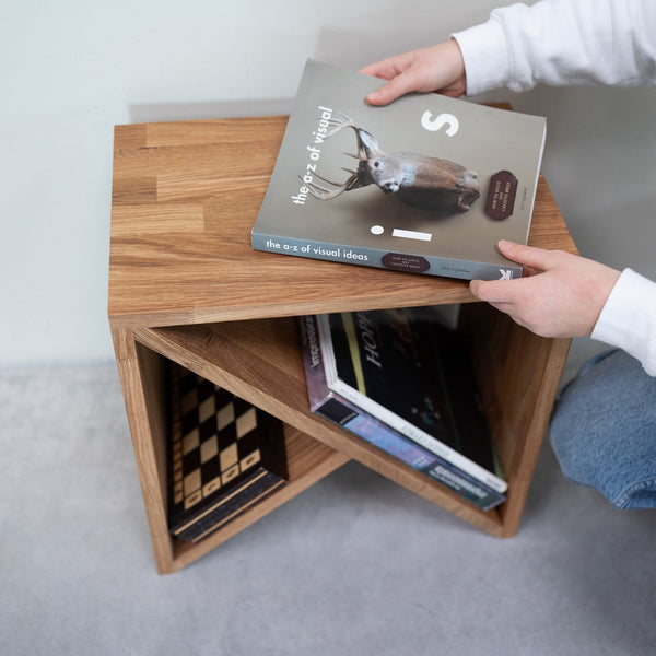 Beistelltisch, Eiche massiv Nachttisch Dänemark, 45 x 30 x 45 cm | NordicStory