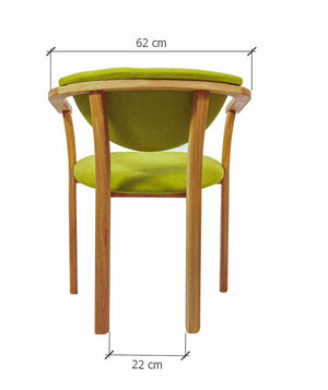 2er oder 4er Pack Alexis Esszimmerstühle, Gestell aus massiver Eiche, Polsterung in Living Green | NordicStory