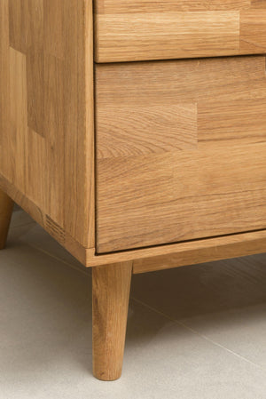 Kleiderschrank Escandi 3 aus massiver Eiche, 120 x 45 x 155 cm | NordicStory