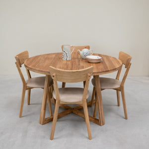 2er- oder 4er-Pack Eiche massiv Esszimmerstühle Diana Beige | NordicStory