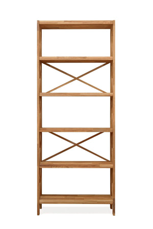 Bücherregal Bücherregal aus massiver Eiche Royal, 79 x 30 x 198 cm, NordicStory