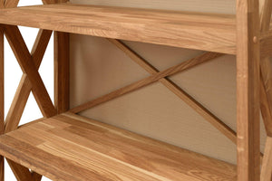 Bücherregal Bücherregal aus massiver Eiche Royal, 79 x 30 x 198 cm, NordicStory