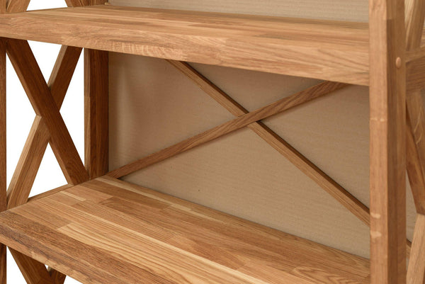 Bücherregal Bücherregal aus massiver Eiche Royal, 79 x 30 x 198 cm, NordicStory