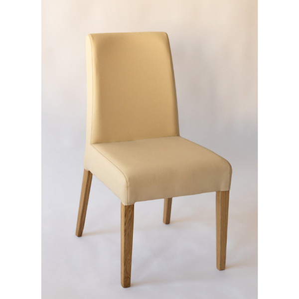 2er- oder 4er-Pack Malaga Esszimmerstühle, Gestell Eiche massiv, Polsterung Beige | NordicStory
