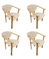 2er- oder 4er-Pack Alexis Esszimmerstühle, Gestell Eiche massiv, Polsterung Beige | NordicStory