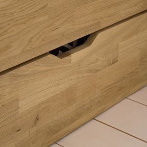 Sofia Bett aus massiver Eiche mit Stauraum | NordicStory