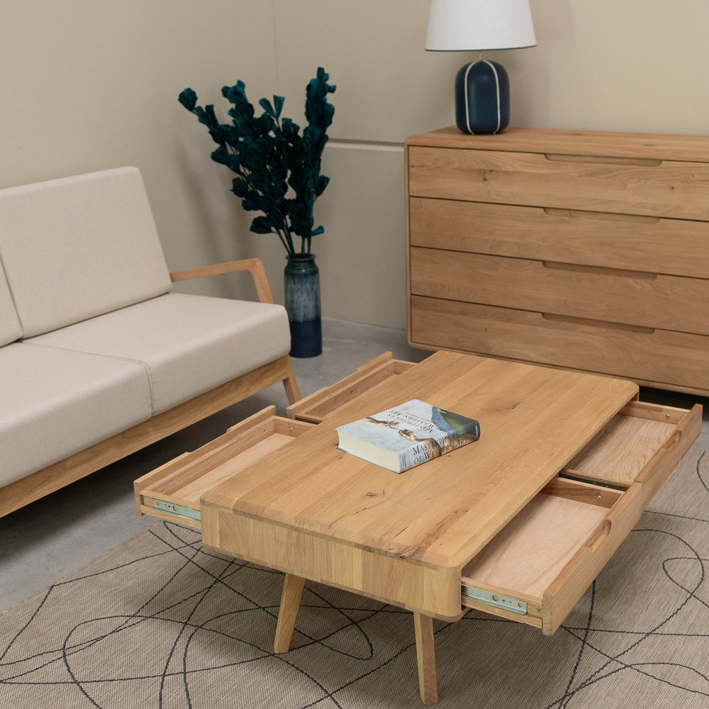 2-Sitzer-Sofa aus Massivholz Sweden | VESKOR