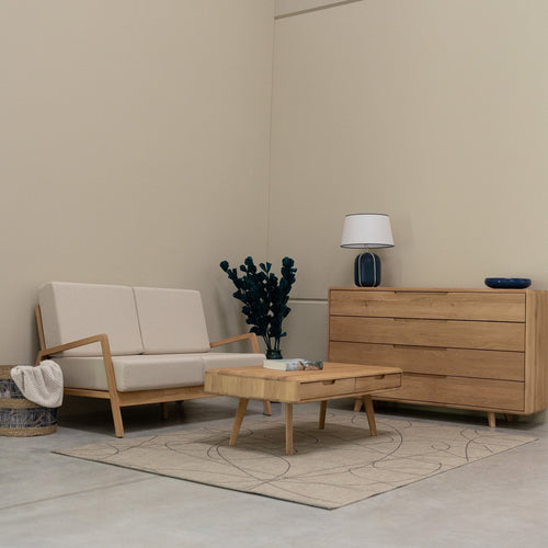2-Sitzer-Sofa aus Massivholz Sweden | VESKOR