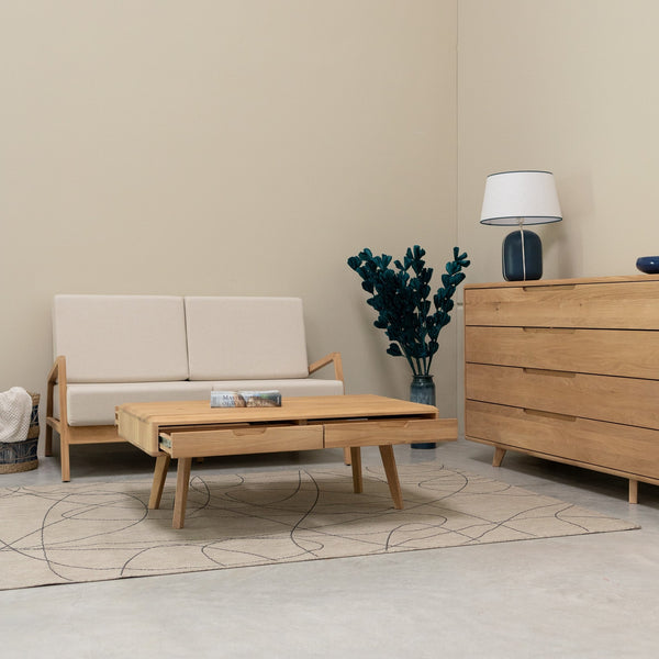2-Sitzer-Sofa aus Massivholz Sweden | VESKOR