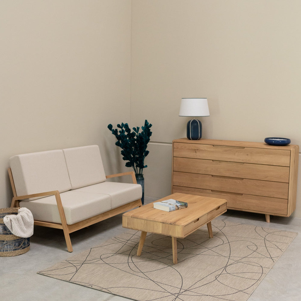 2-Sitzer-Sofa aus Massivholz Sweden | VESKOR