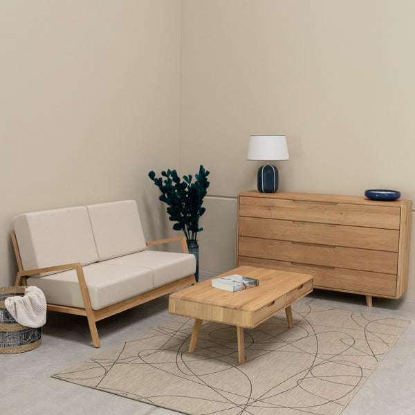 2-Sitzer-Sofa aus Massivholz Sweden | VESKOR