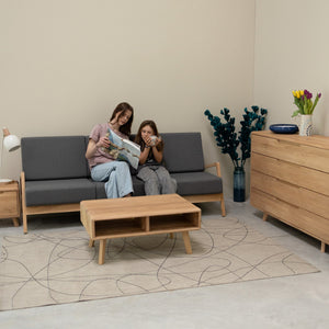 3-Sitzer-Sofa aus Massivholz Sweden | VESKOR