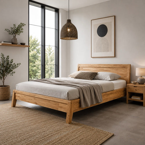 Bett aus massiver Eiche Bridget | NordicStory