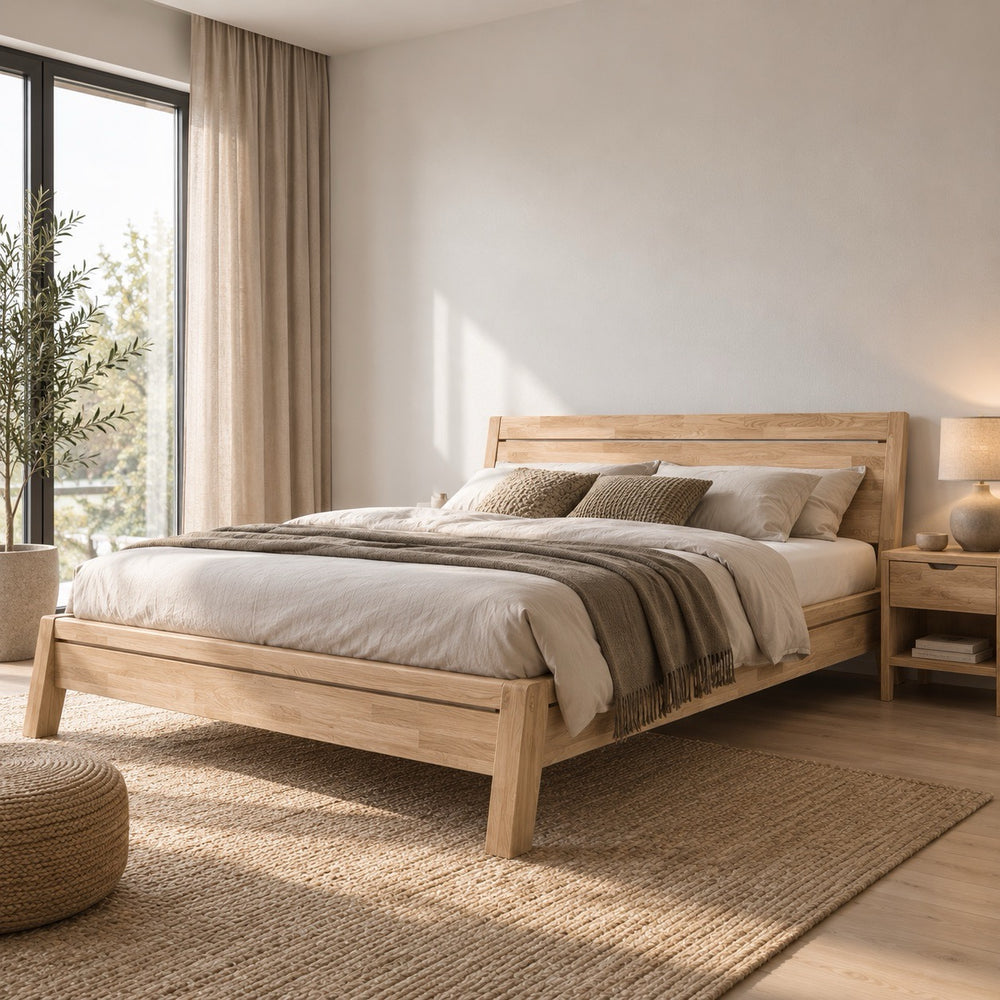 Bett aus massiver Eiche Bridget | NordicStory