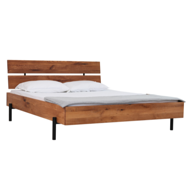 Bett aus massiver Eiche Normandy | VESKOR
