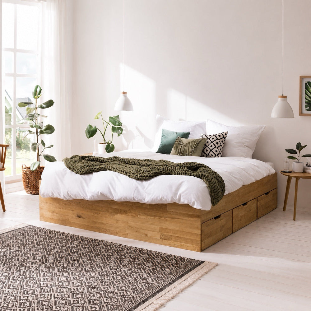 Bett aus massiver Eiche Sofia | NordicStory