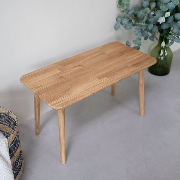 Bank Couchtisch aus massiver Eiche Malmo | VESKOR