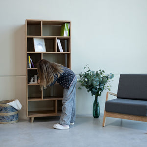 Bücherregal aus massiver Eiche Sweden 1 | VESKOR
