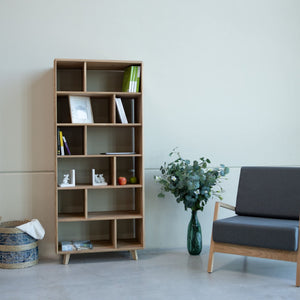 Bücherregal aus massiver Eiche Sweden 1 | VESKOR