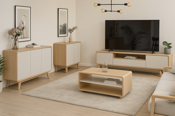 Couchtisch aus massivem Eichenholz Oslo | VESKOR