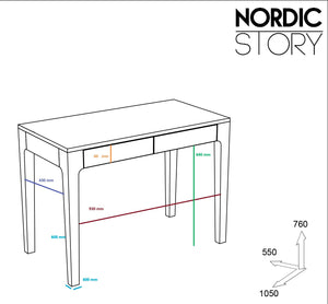 Schreibtisch aus massiver Eiche Axel I | NordicStory