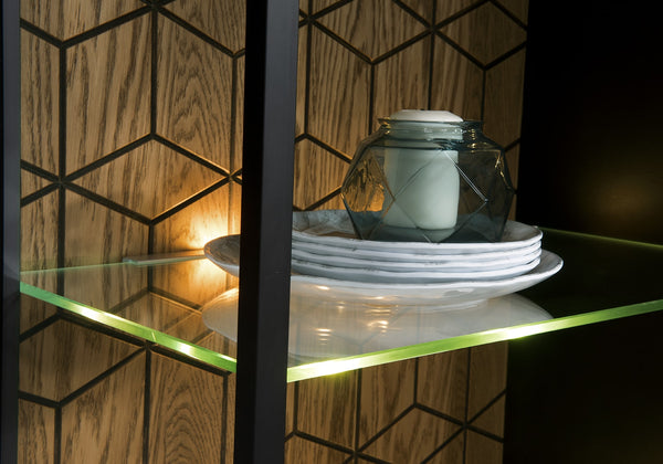 Vitrine aus massiver Eiche MOZAIK 10 | LoftStory