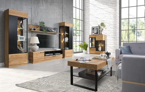 Vitrine aus massiver Eiche MOZAIK 10 | LoftStory